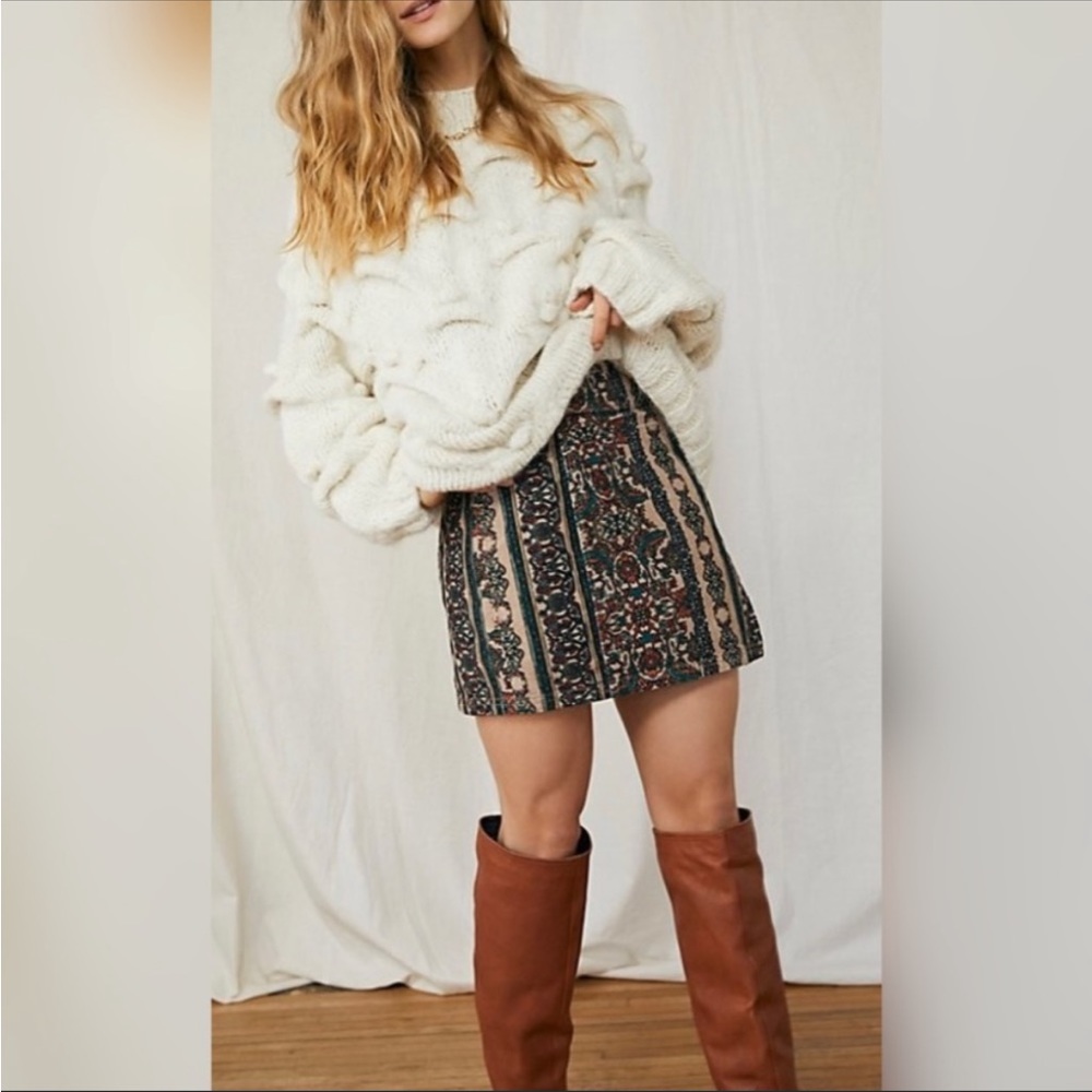 Free People cord mini skirt